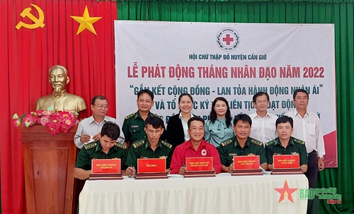 TP Hồ Chí Minh: Phối hợp hoạt động giữa Biên phòng biển và Hội Chữ thập đỏ huyện Cần Giờ